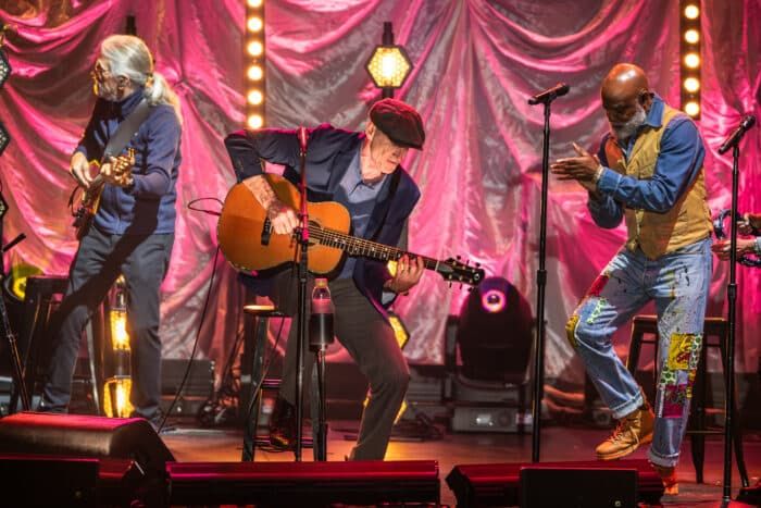 James Taylor supported by Josh Pyke play Kins Park, April 2024.