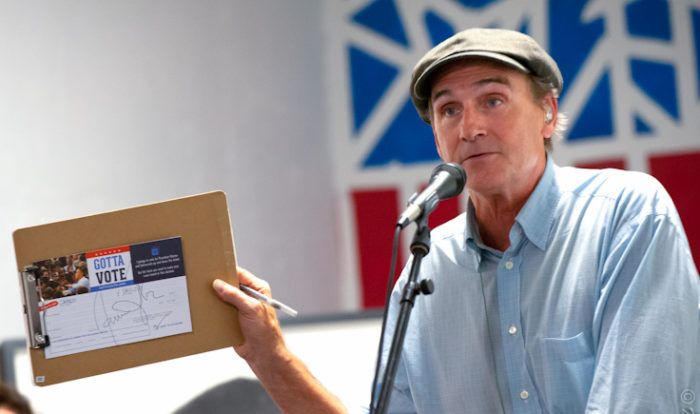 September 14, 2012 James Taylor Performs At Barack Obama Hollywood Campaign Headquarters discusses what's at stake for women in this year's election.