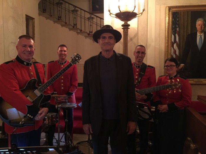 James with “House” Military Band at the White House. Photo by Ellyn Kusmin.