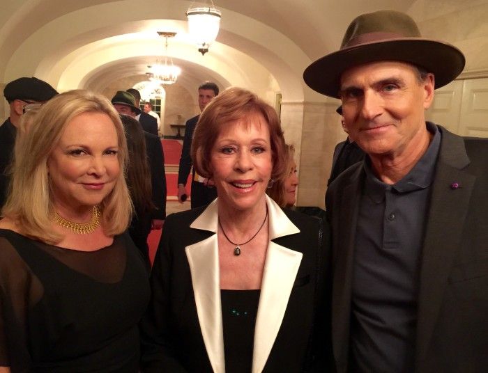 Kim and James with Carol Burnett. Photo by Robbie Brooks Moore.
