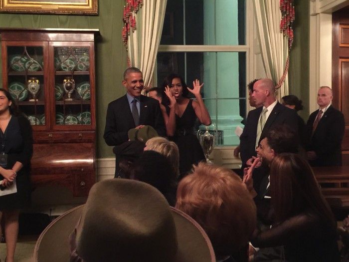 The President and First Lady say hello. Photo by Ellyn Kusmin.