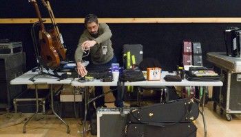 James’s guitar tech, “JP” Jon Prince, works on each of James’s guitars before each show. (Photo: Michael Lutch)