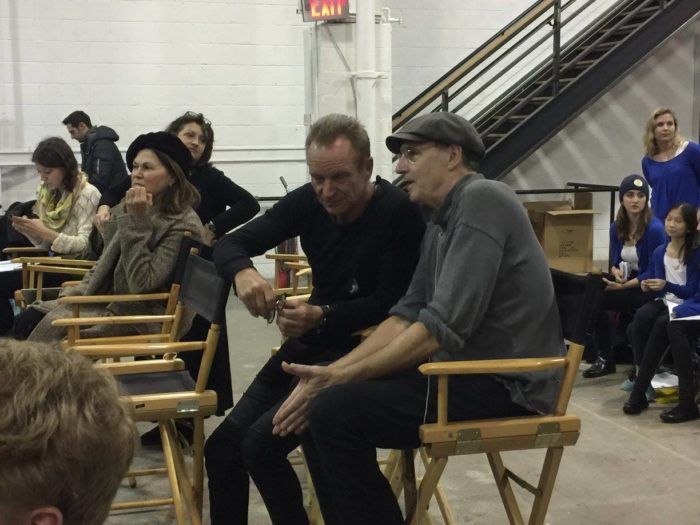 James and Sting during rehearsals. (Photo: Ellyn Kusmin)