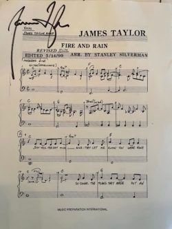 fire and rain sheet music
