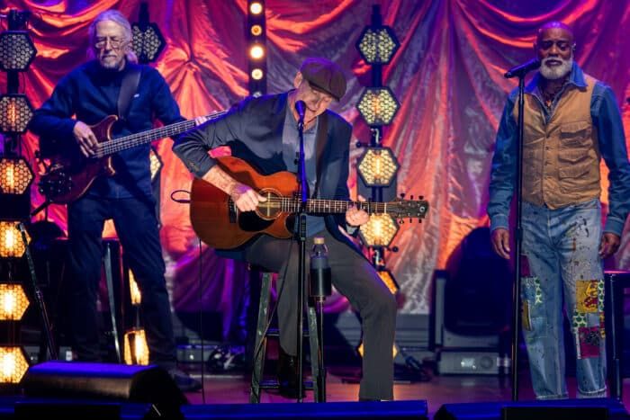 James Taylor supported by Josh Pyke play Kins Park, April 2024.