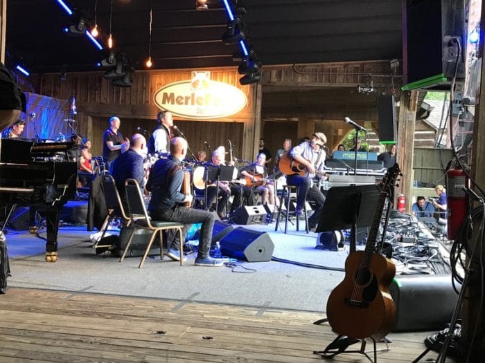 Onstage at MerleFest. (Photo by Ellyn Kusmin)