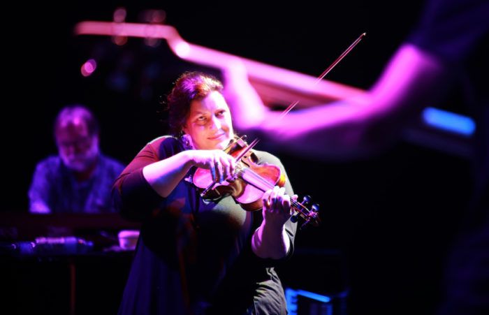 Fiddler and backup singer Andrea Zonn. (Photo: Garry Brandon)