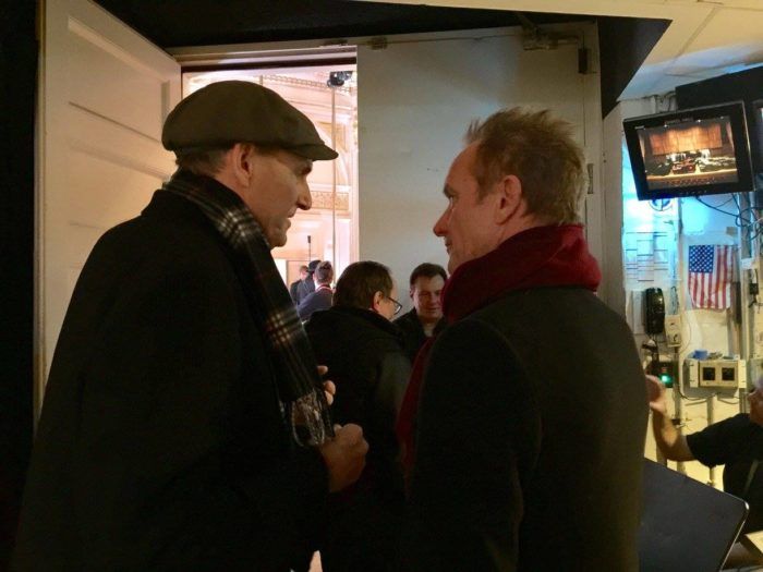 Backstage with Sting. (Photo: Ellyn Kusmin)