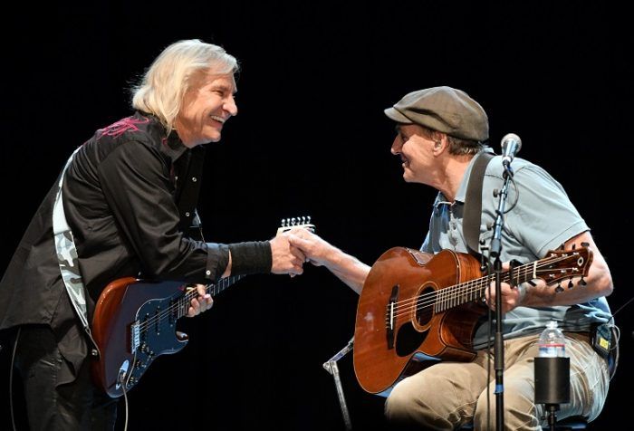 Joe Walsh and James onstage at All For The Hall, 9/27/16 at Novo DTLA. Photo by Matthew Simmons/Getty
