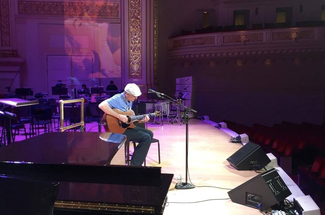 James at soundcheck.  (Photo: Ellyn Kusmin)
