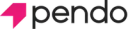 Pendo logo with pink arrow graphic.