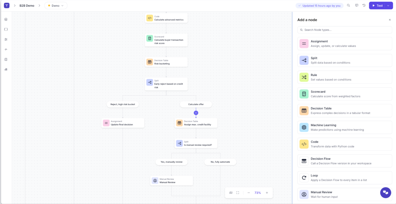 Screenshot of product output