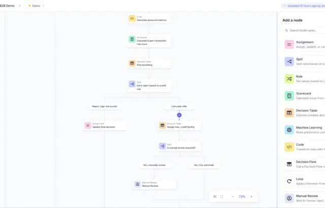 Screenshot of product output