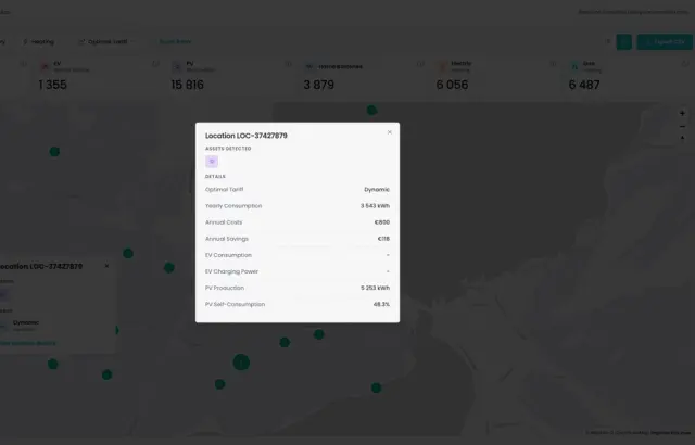 Screenshot of Intelligence product