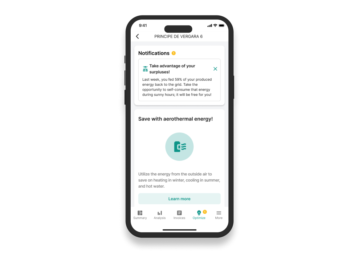 Screenshot of Clevergy product