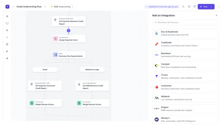Screenshot of product output