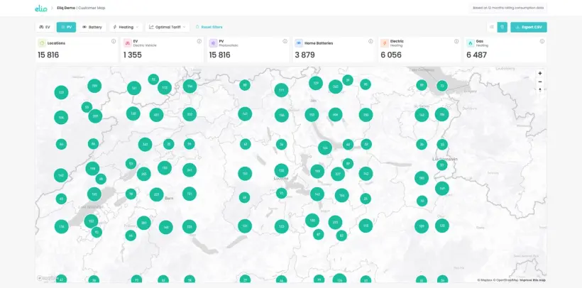 Screenshot of Intelligence product
