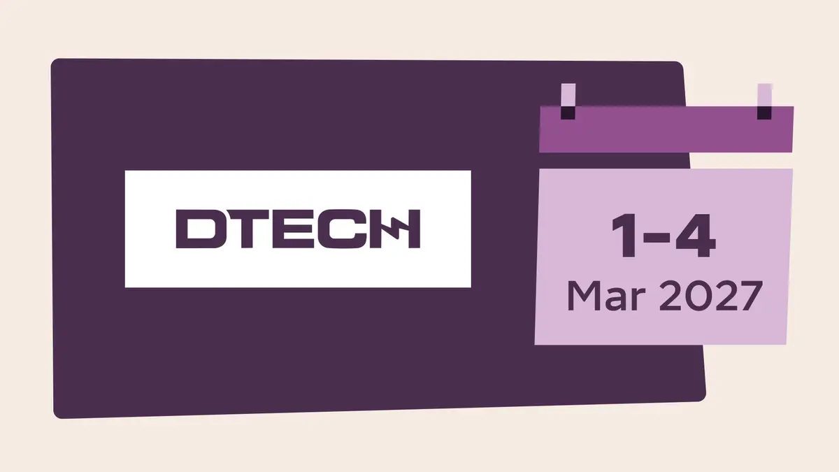 DTECH logo with event dates 1-4 March 2027.