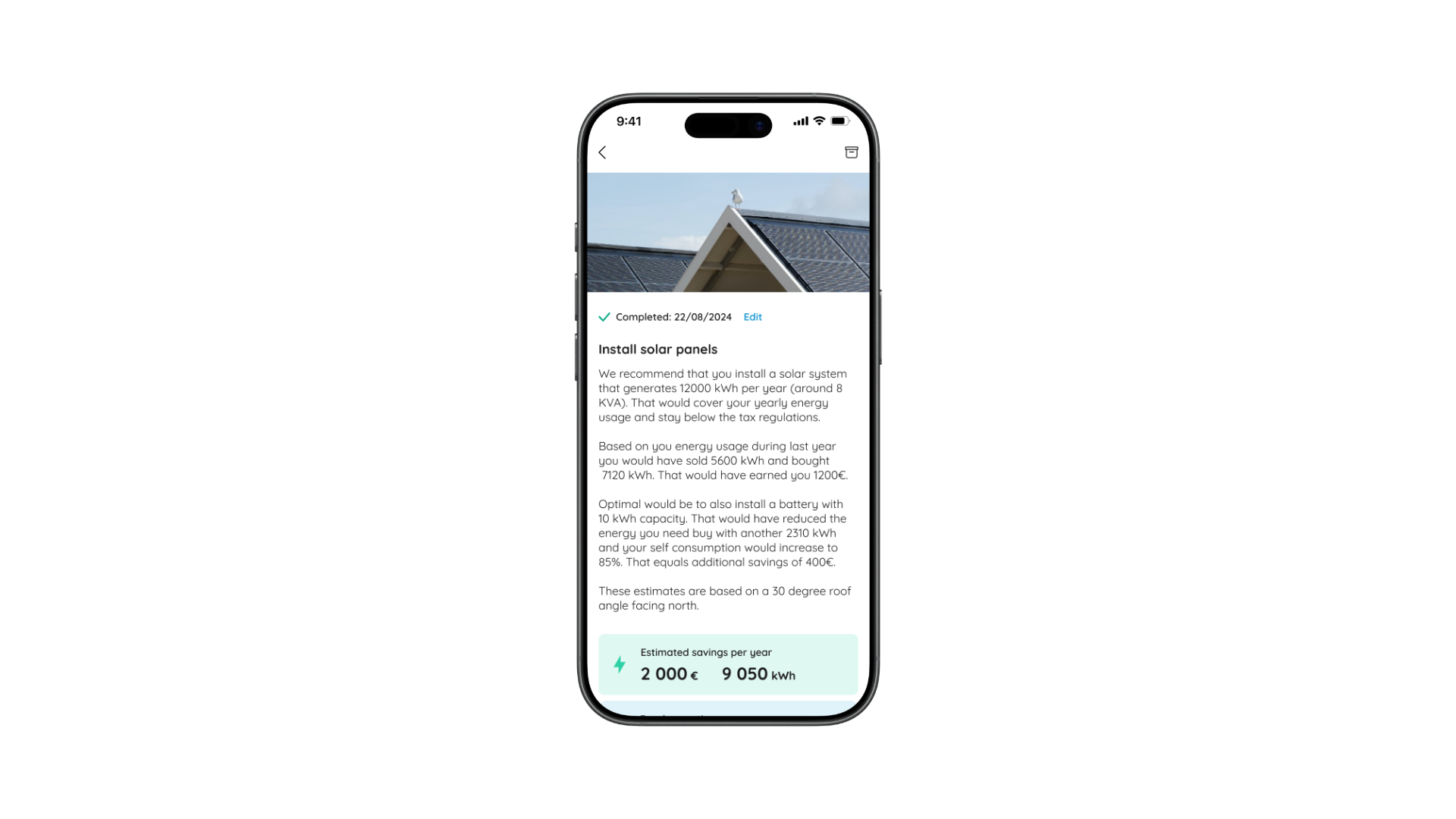 Screenshot of Eliq proposition