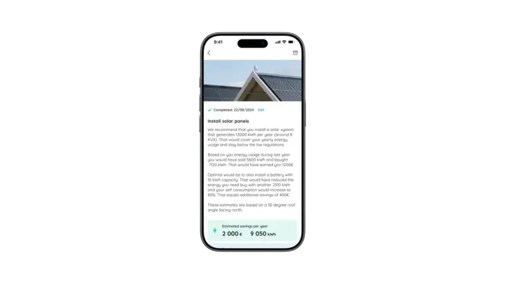 Screenshot of Eliq proposition