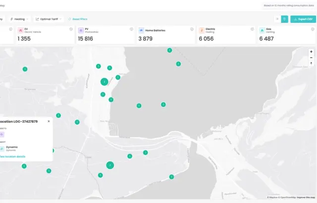 Screenshot of Intelligence product