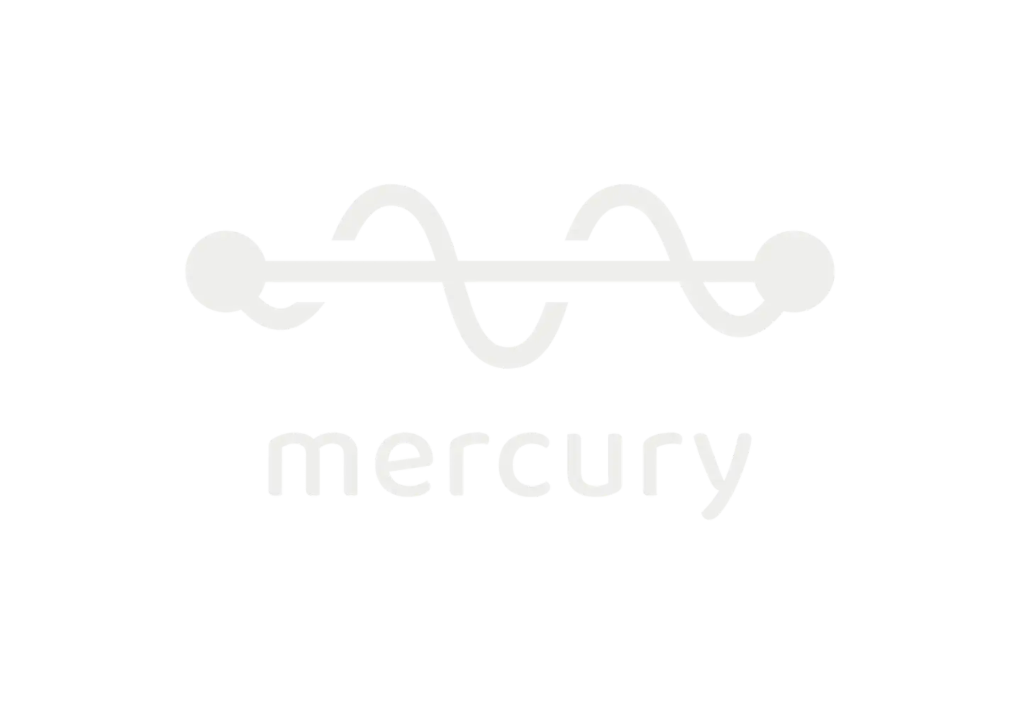 Mercury logo, with a wavy line connecting two dots above the word "mercury".