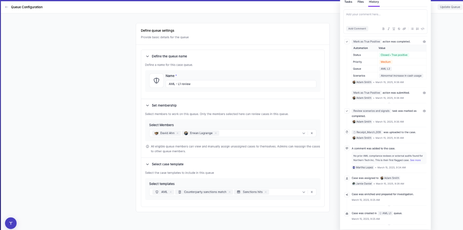 Screenshot of product input