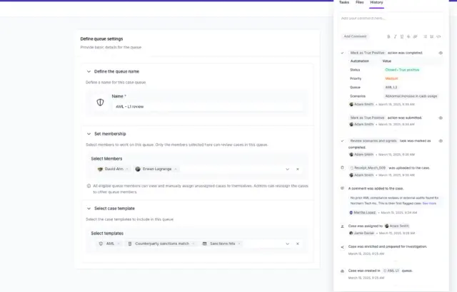 Screenshot of product input