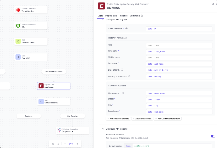Screenshot of product output