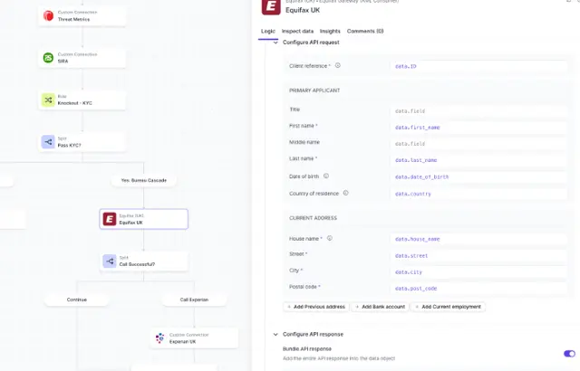 Screenshot of product output