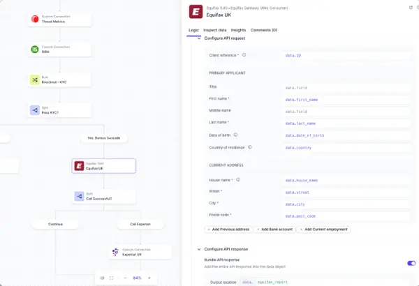 Screenshot of product output
