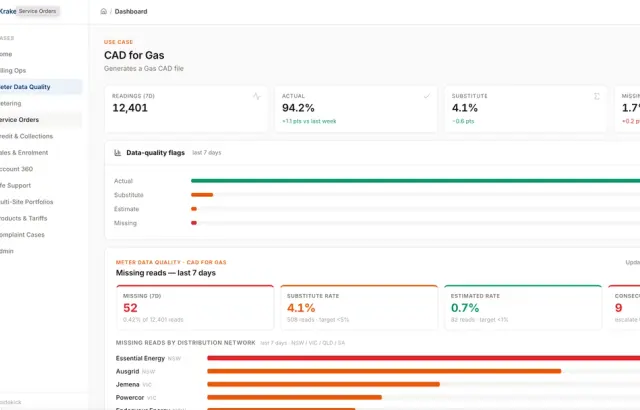 Screenshot of product output