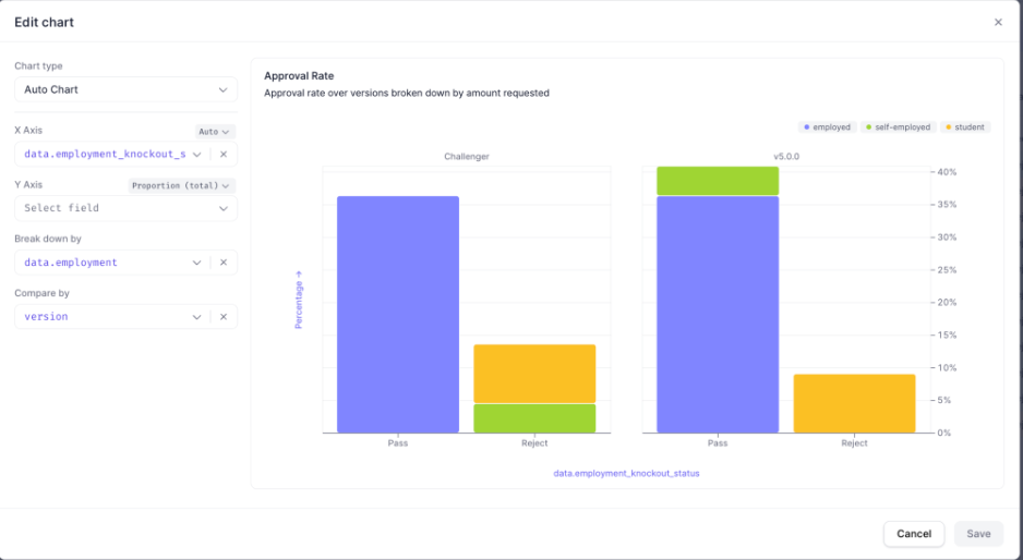 Screenshot of product output