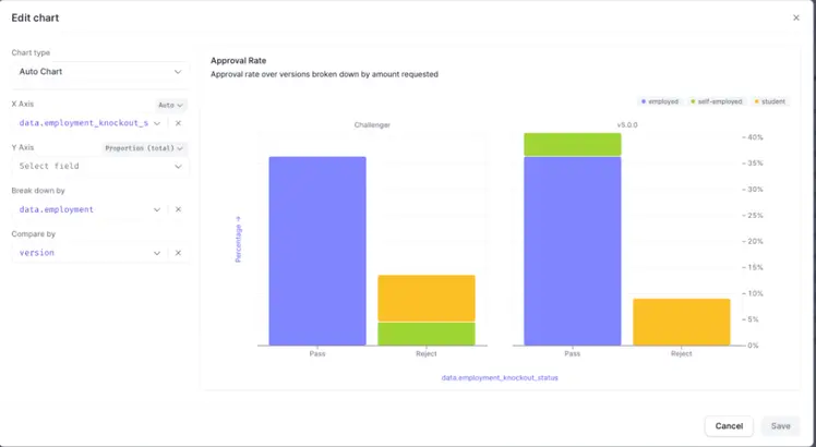 Screenshot of product output