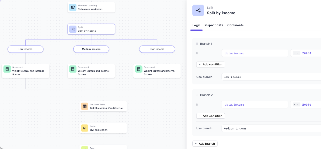 Screenshot of product output