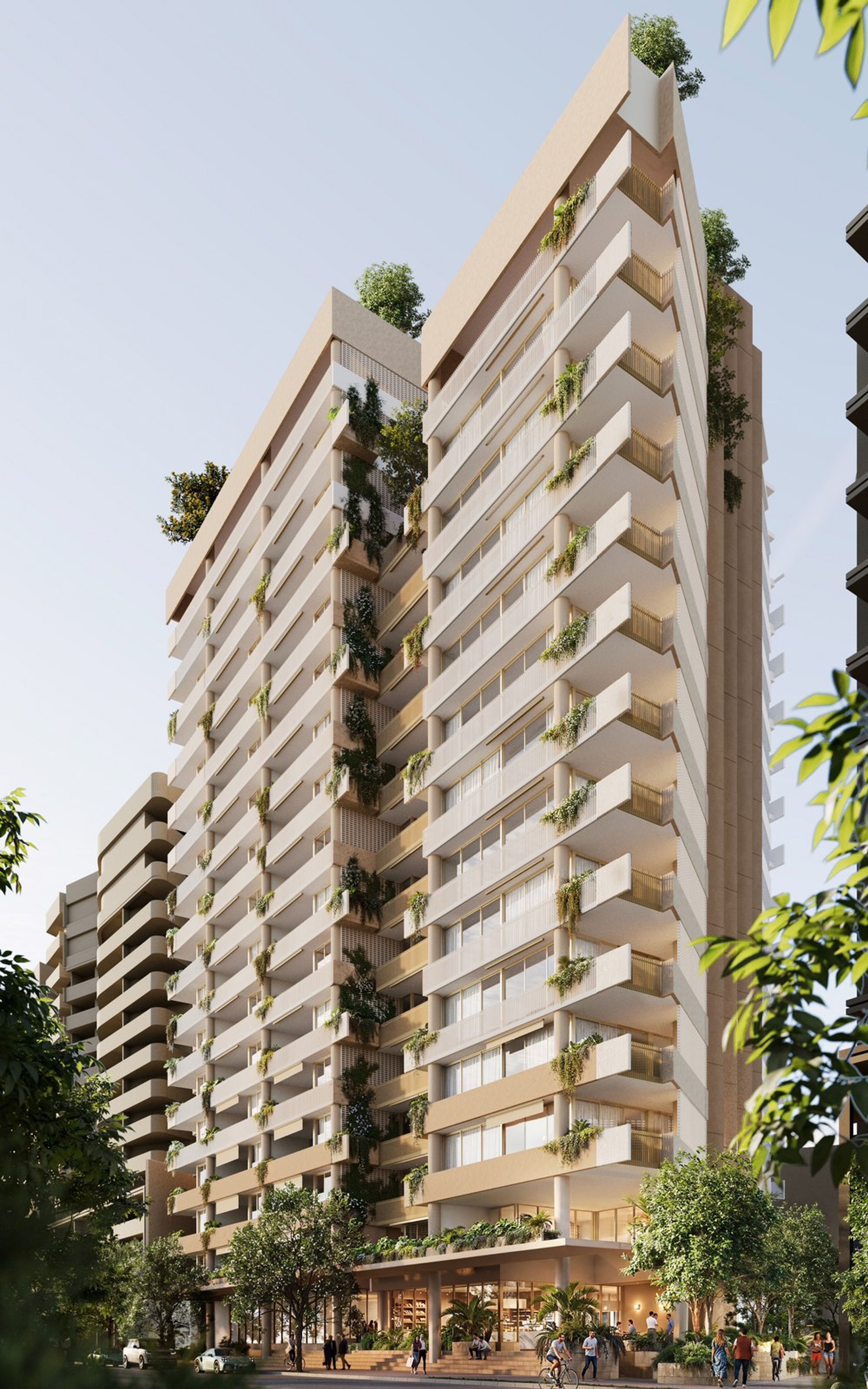 Frank Developments Lodges a Stepped 22 Storey, 147 Apartment Tower for Wyandra Street, Newstead