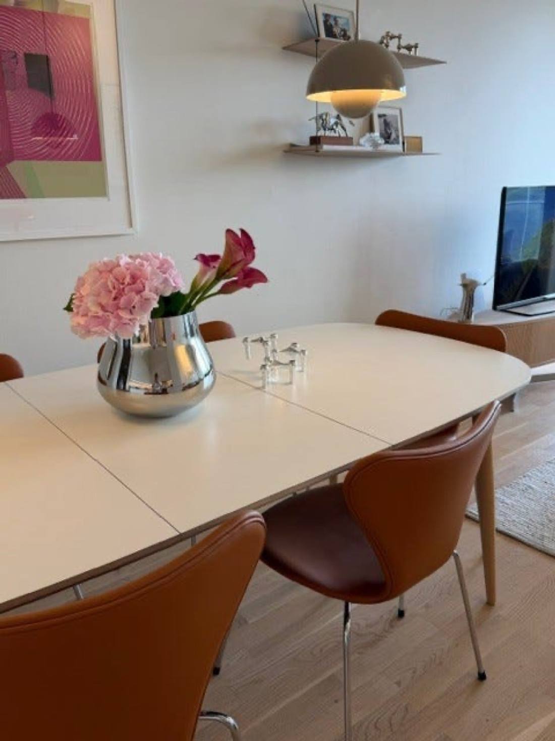 Syveren 3107, nypolstret i cognac semianilinskinn – bilde 2