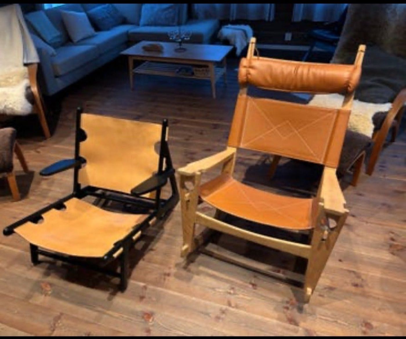 Jaktstolen (Hunting Chair), eik og kjernelær — Børge Mogensen, fra arkivet