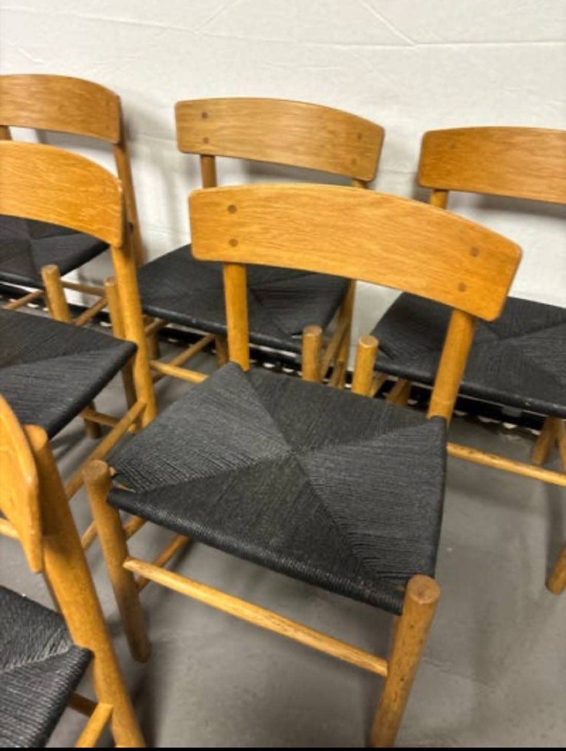 J39 Folkestolen i eik med sort flett – bilde 3