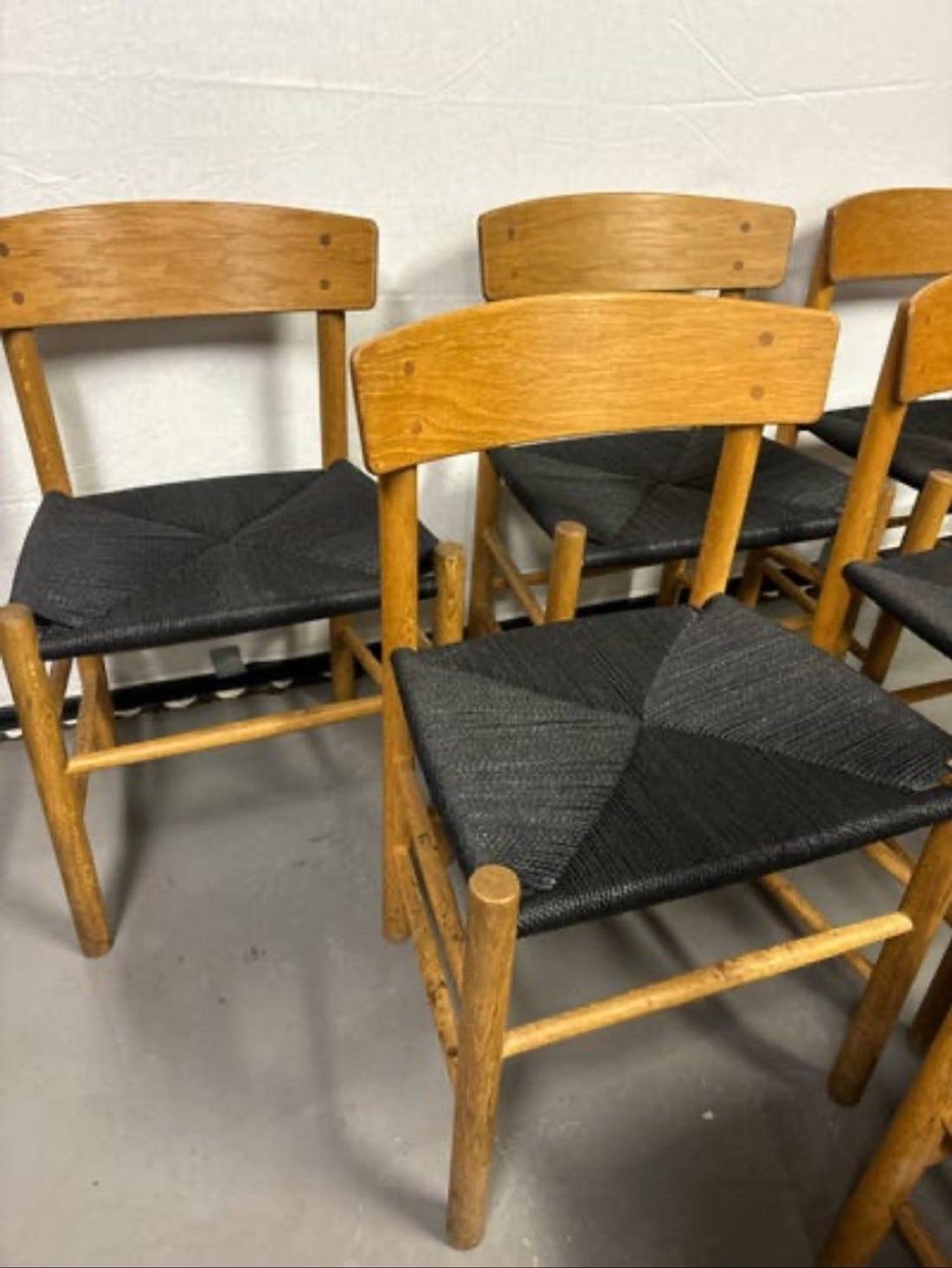 J39 Folkestolen i eik med sort flett – bilde 2
