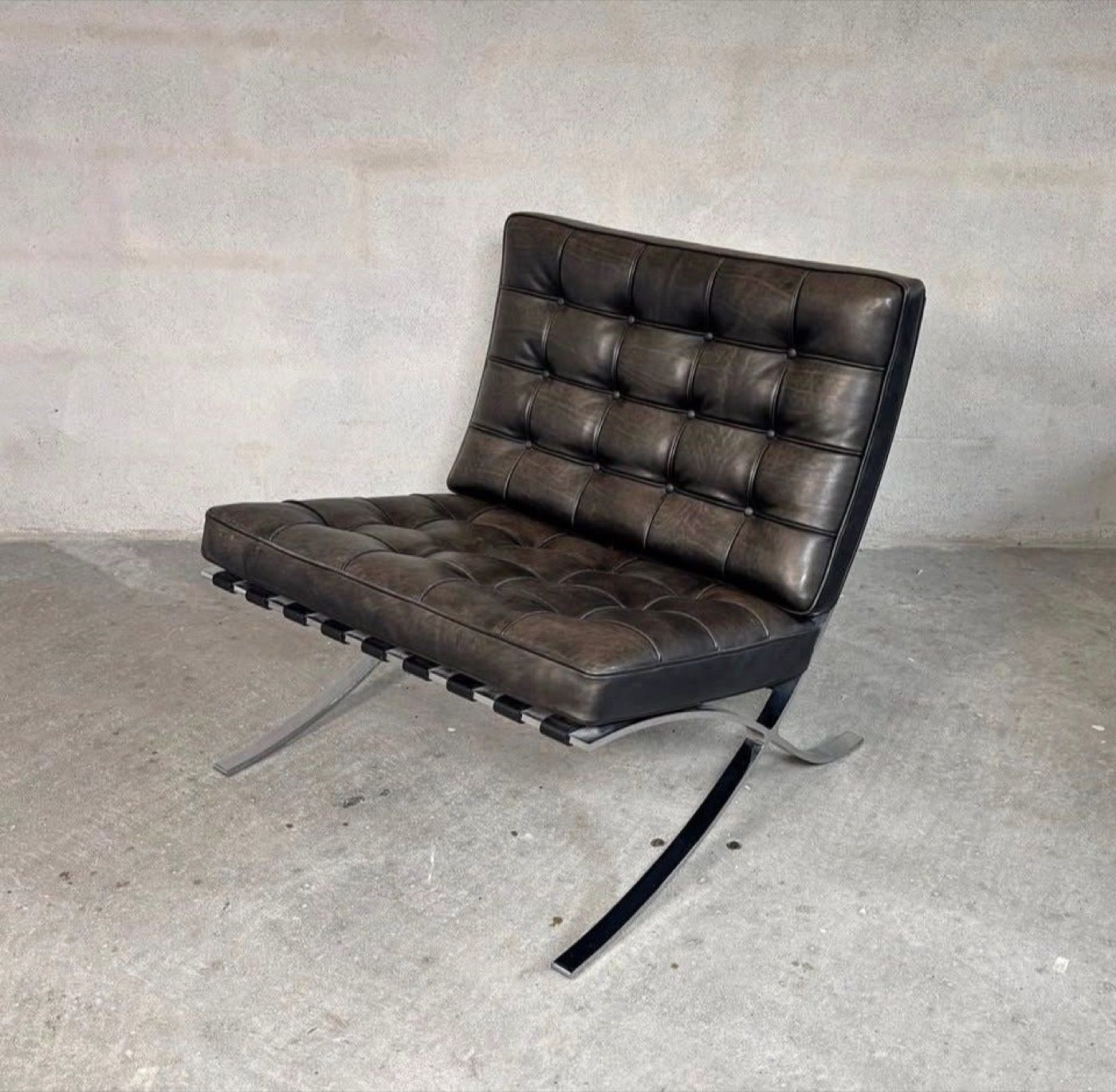 Barcelona Chair, Knoll Studio, Spinneybeck fullanilinlær – bilde 1