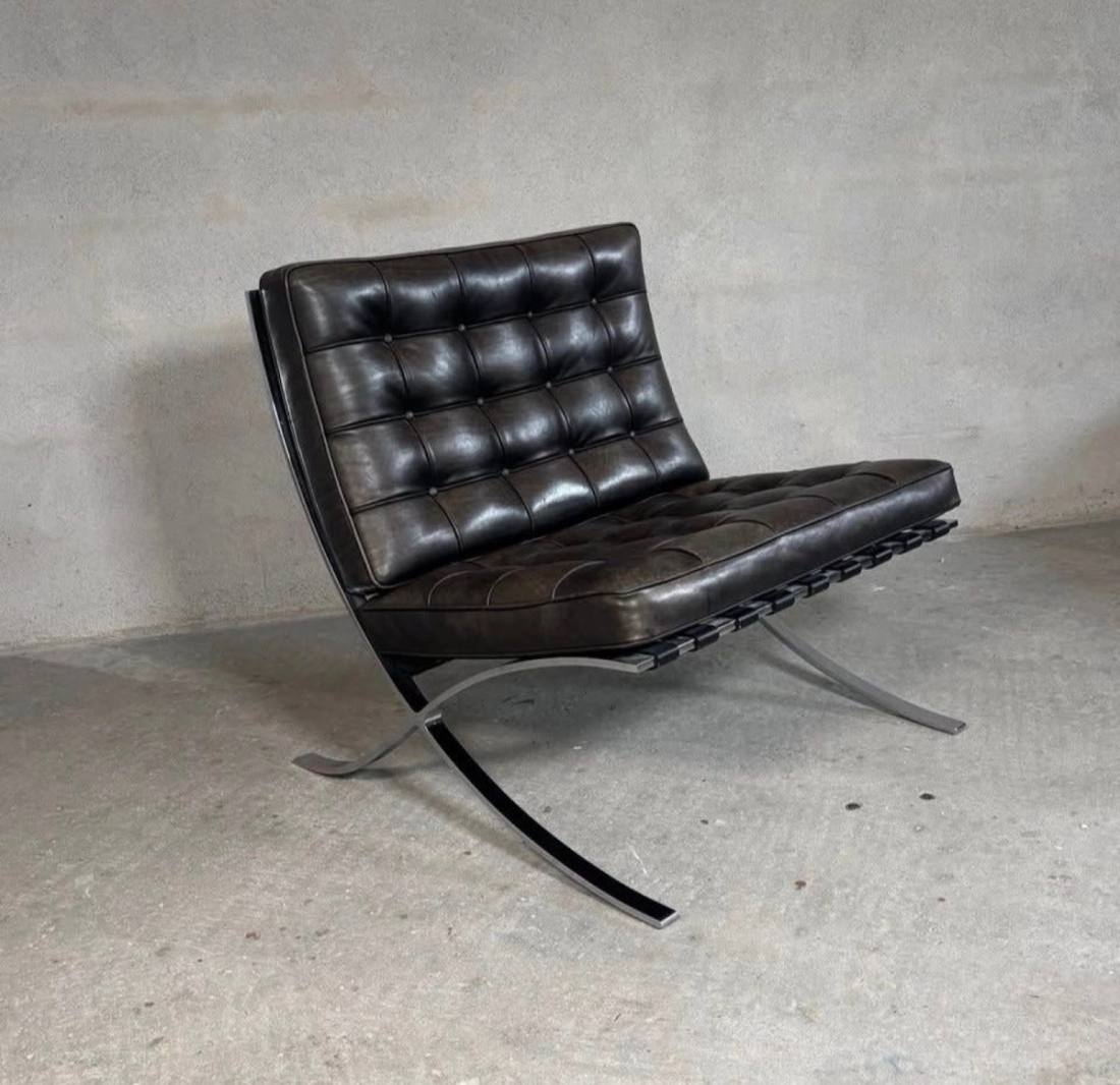 Barcelona Chair, Knoll Studio, Spinneybeck fullanilinlær – bilde 2