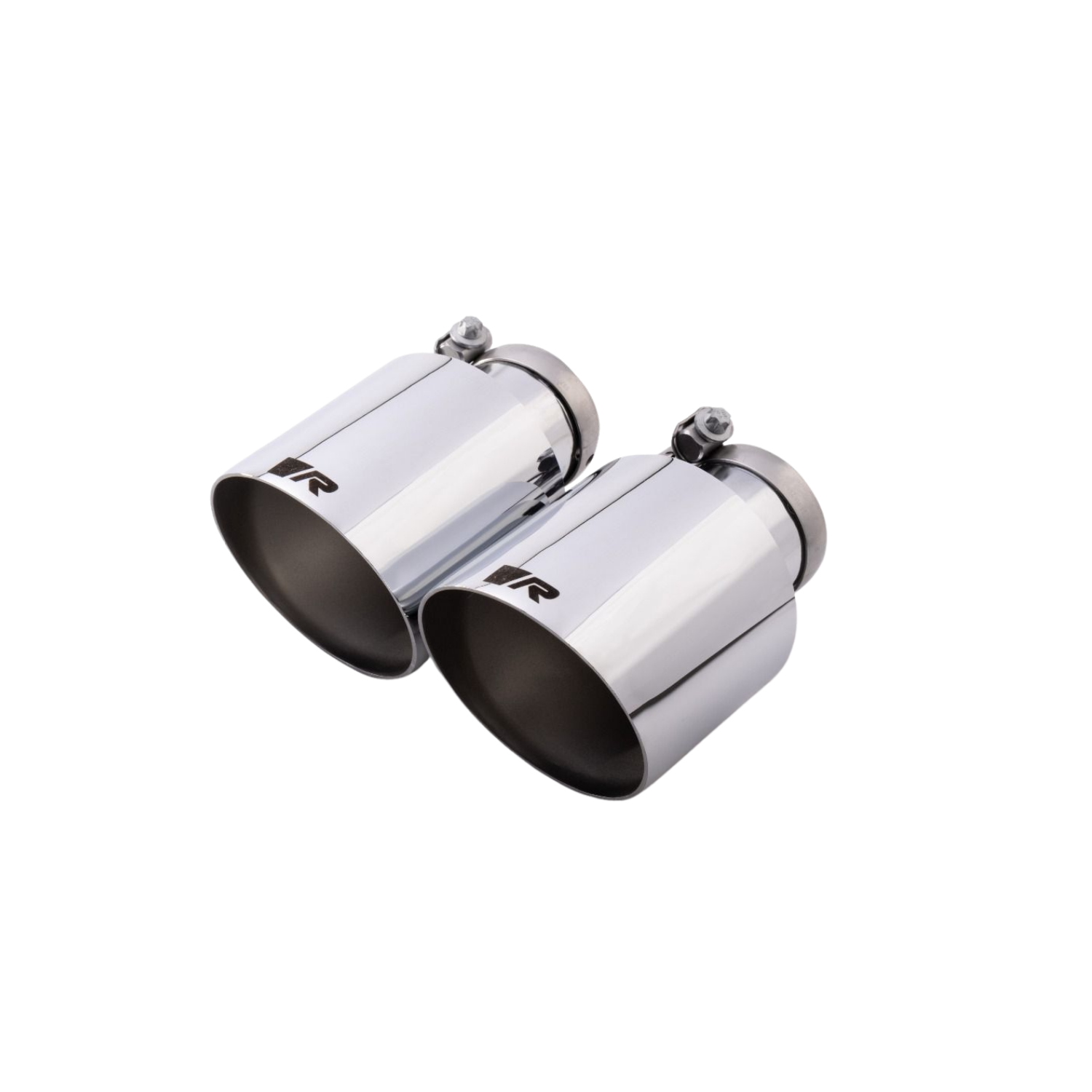 Tail pipe set Ø 115 mm, stainless steel, engraved, chromed, - Image 1
