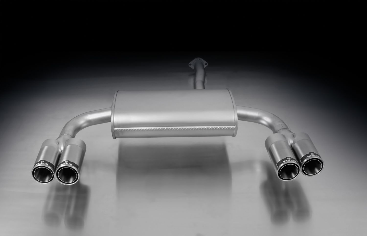 Sport exhaust L/R, with 4 tail pipes Ø 84 mm Street Race, straight, carbon insert