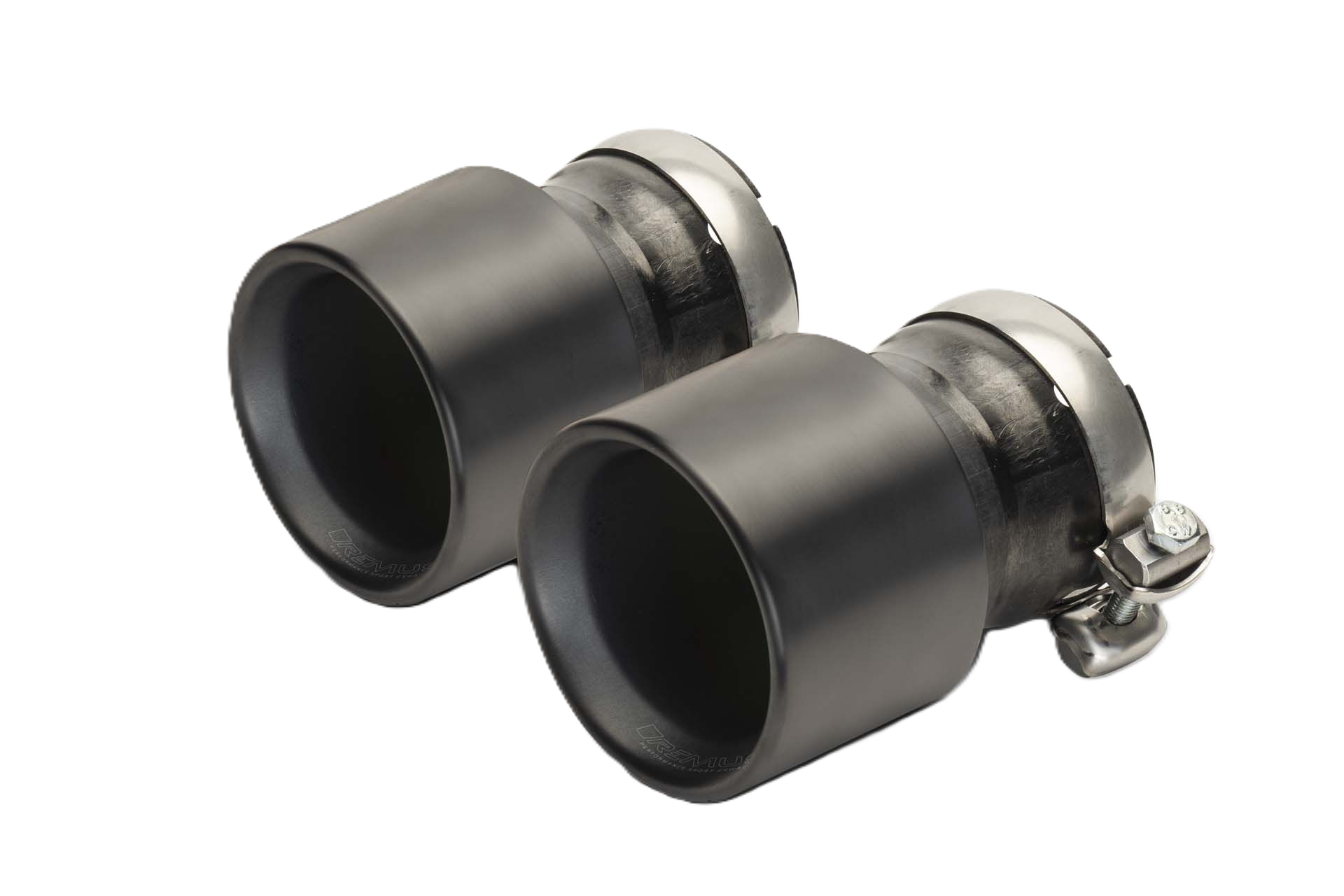 4-Piece Titanium OPT Tailpipes (140mm Ø 10mm) black