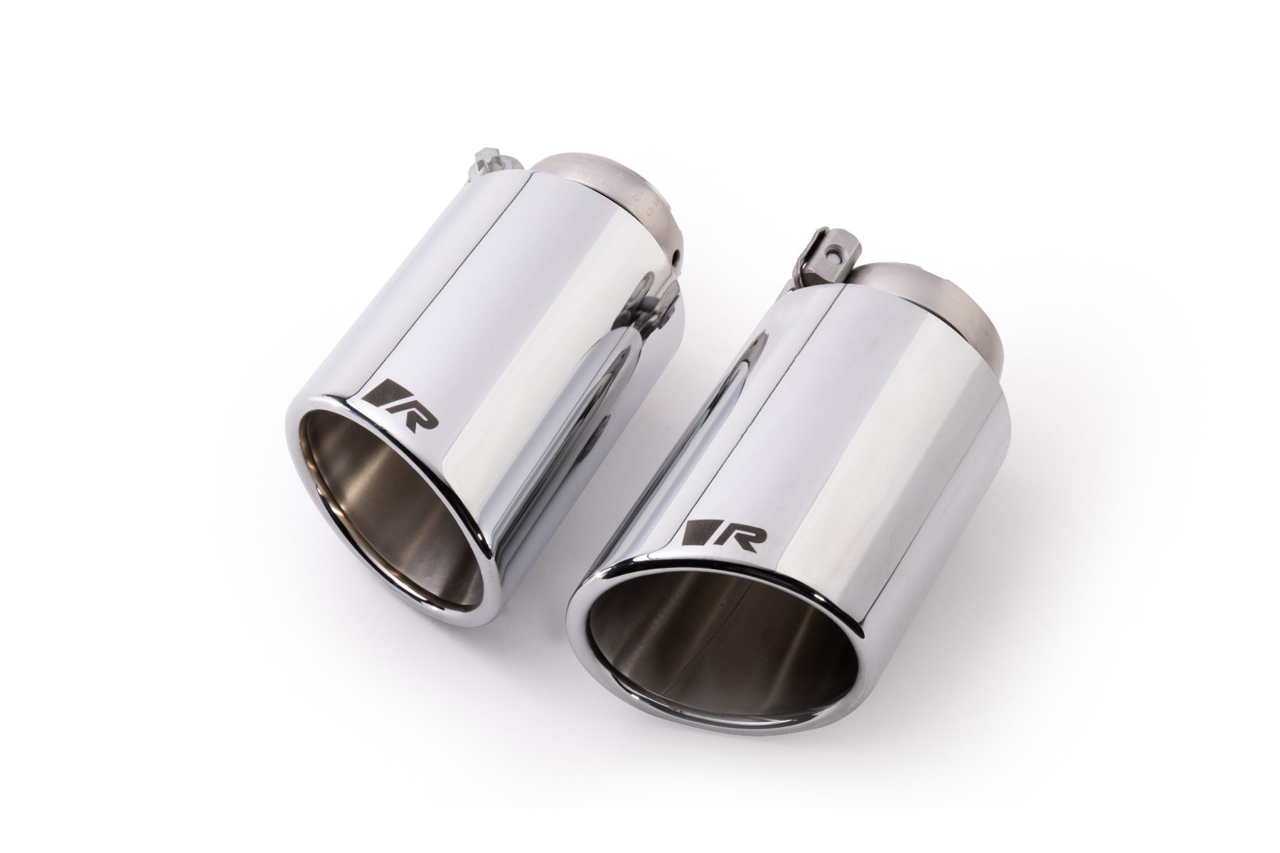 4-Piece Tailpipe Set, Ø 102 mm angled, chromed