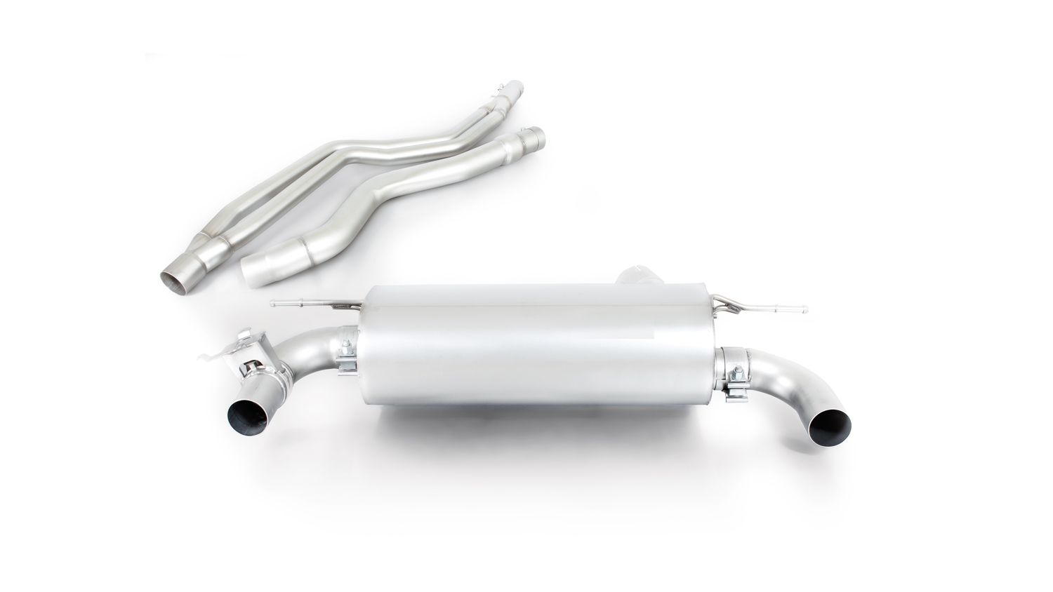Sport Exhaust Bundle for BMW F30 F31 F32 F33 F36 Resonated | 2x 84mm Carbon Race Tips - Image 1