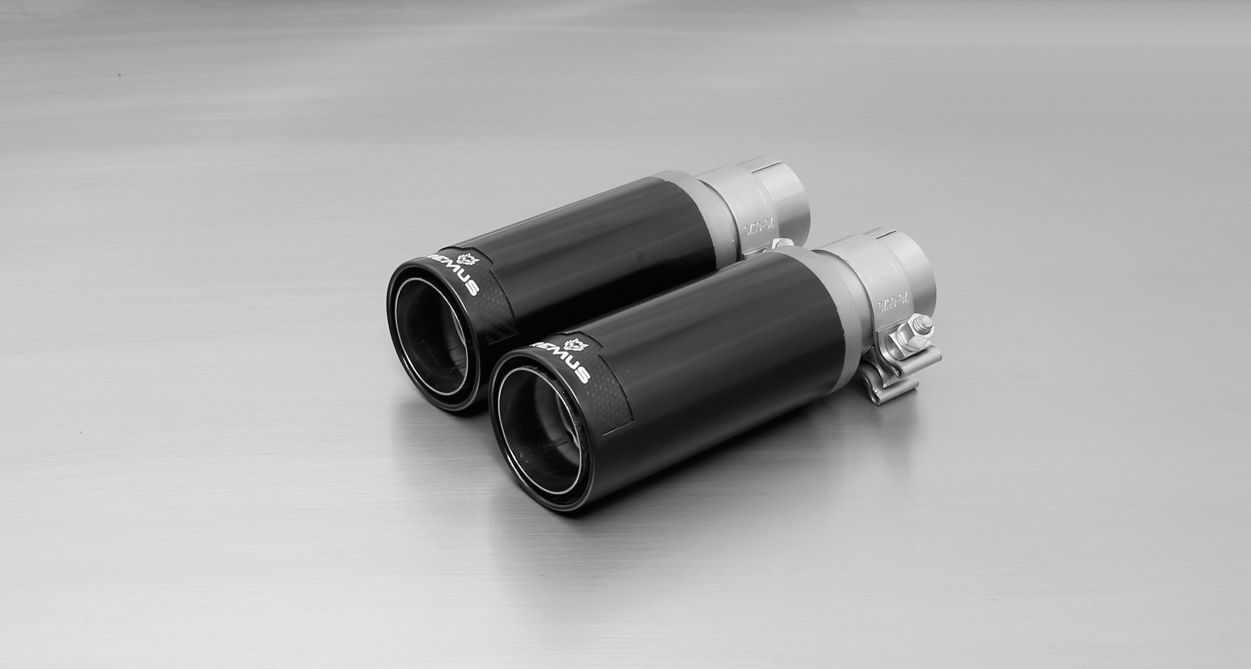 Tail pipe set, 2 tail pipe Ø 98 mm Street Race Black Chrome