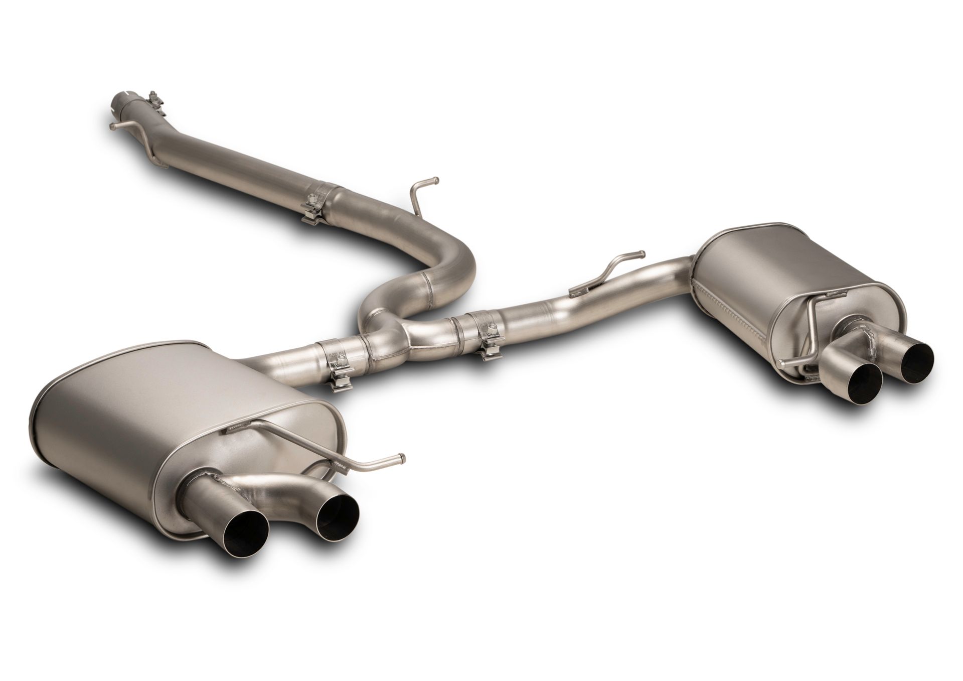 Sport Exhaust Bundle for Cupra Leon SP 4x 102mm Chrome Rolled Edge Tips - Image 1