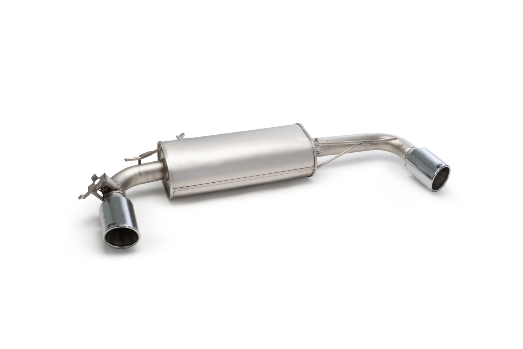 Exhaust Bundle for BMW 1 F40 JCW F54 & F60 Facelift Racing + Rear Silencer | 2x GT Black Tips (#1) - Image 1